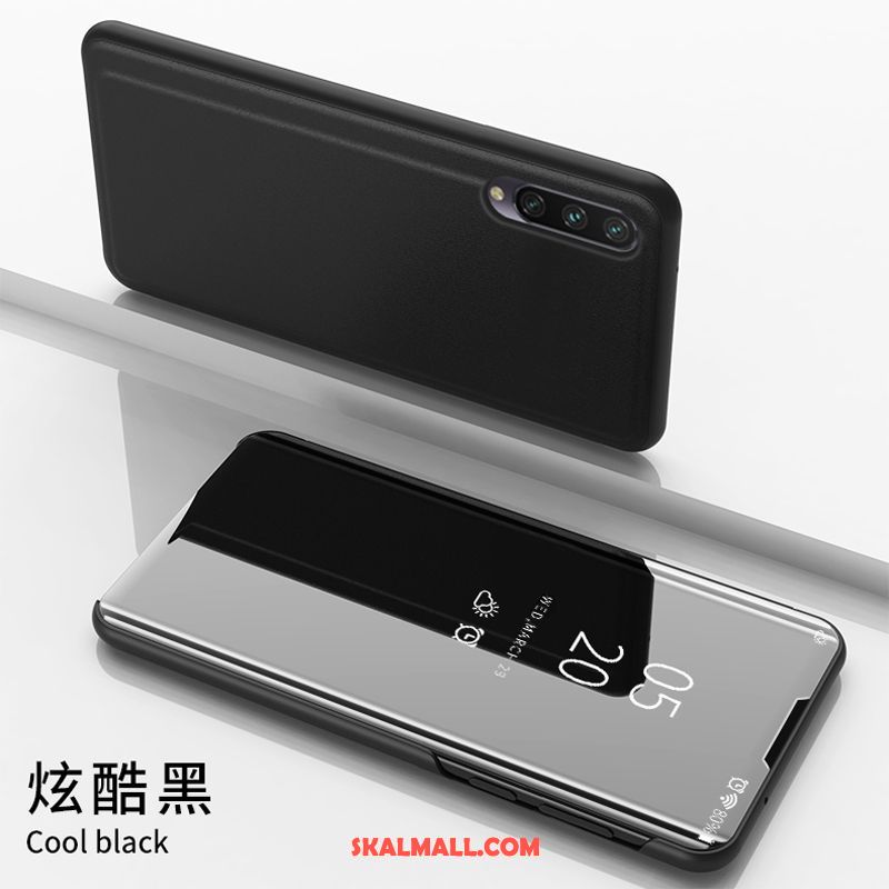 Samsung Galaxy A70s Skal Läderfodral Skärmskydd Film Mobil Telefon Faldigt Spegel Billigt