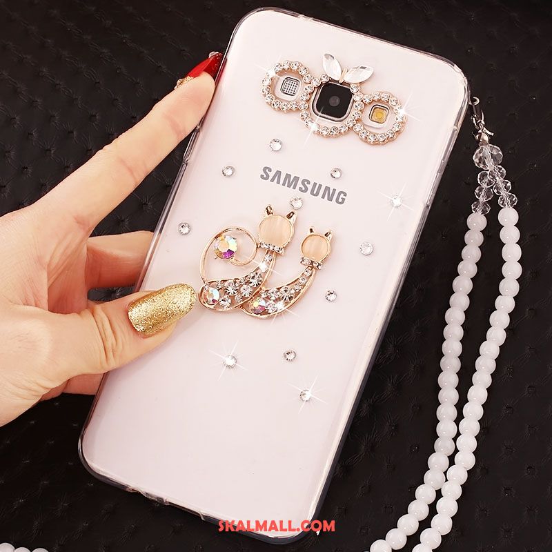 Samsung Galaxy A8 Skal Mobil Telefon Mjuk Mesh Strass Transparent Billig