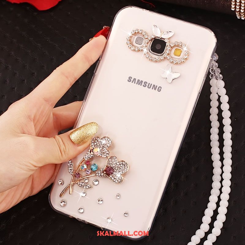Samsung Galaxy A8 Skal Mobil Telefon Mjuk Mesh Strass Transparent Billig