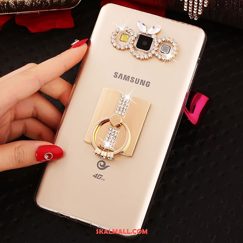 Samsung Galaxy A8 Skal Stjärna Silikon Guld Mobil Telefon Skydd Fodral Rea
