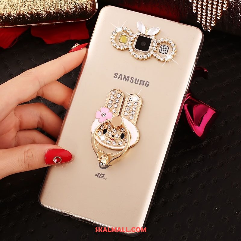 Samsung Galaxy A8 Skal Stjärna Silikon Guld Mobil Telefon Skydd Fodral Rea