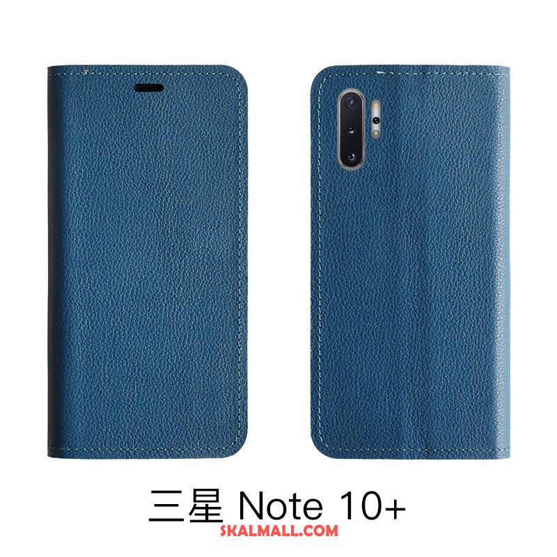 Samsung Galaxy Note 10 Lite Skal Skydd Äkta Läder Stjärna Mönster Läderfodral Till Salu