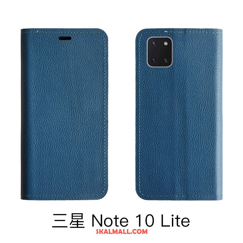 Samsung Galaxy Note 10 Lite Skal Skydd Äkta Läder Stjärna Mönster Läderfodral Till Salu