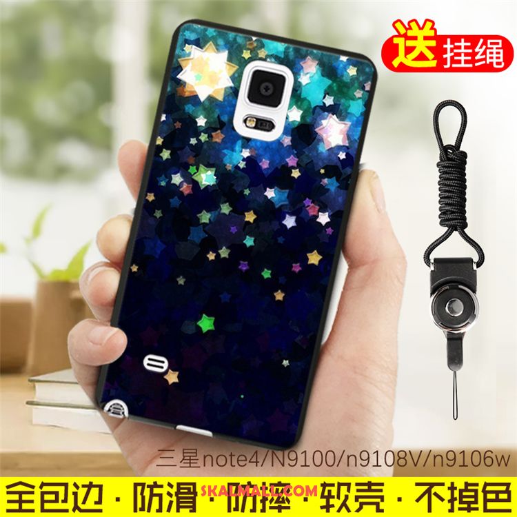 Samsung Galaxy Note 4 Skal Silikon Mobil Telefon Stjärna Nubuck Imiterat Läder Fodral Till Salu