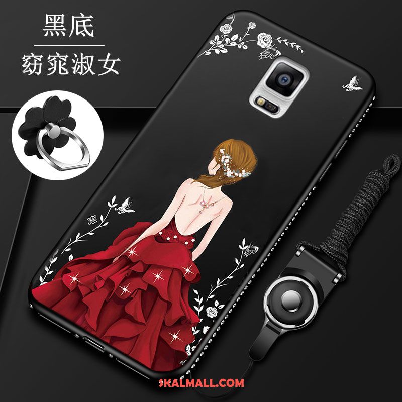 Samsung Galaxy Note 4 Skal Stjärna Mobil Telefon Silikon Röd Skydd Fodral Butik