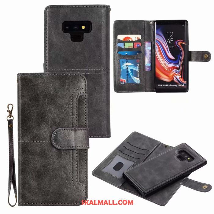 Samsung Galaxy Note 9 Skal Retro Mobil Telefon Skydd Fallskydd Läderfodral På Rea