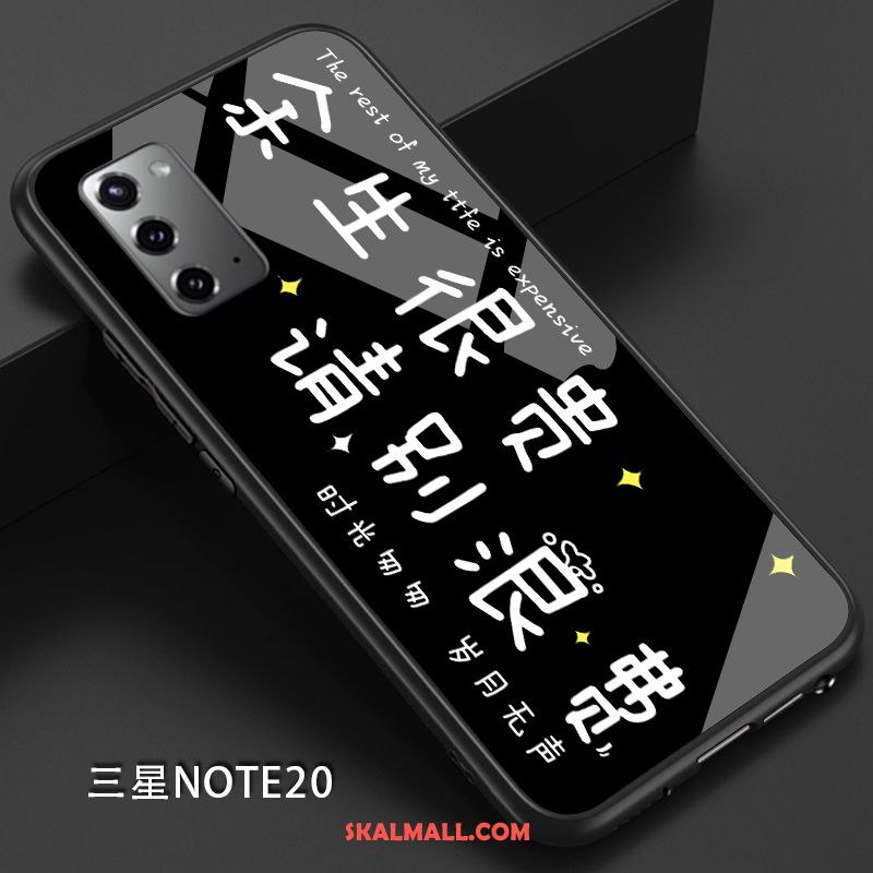 Samsung Galaxy Note20 Skal Gradient Glas Mobil Telefon Fallskydd Purpur Fodral Rea