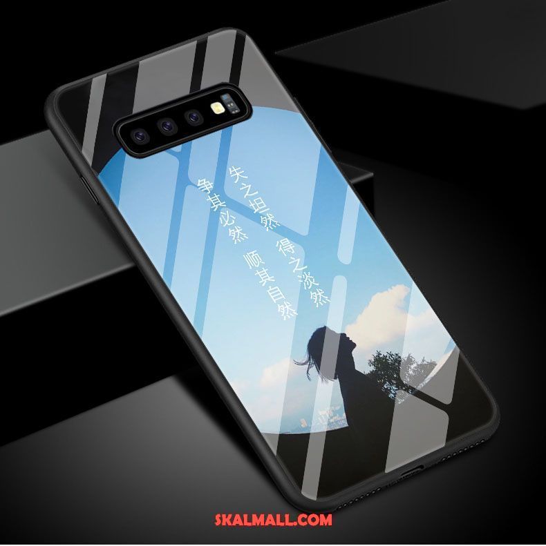 Samsung Galaxy S10 Skal Mobil Telefon Vit Skydd Elegant Konst Billig