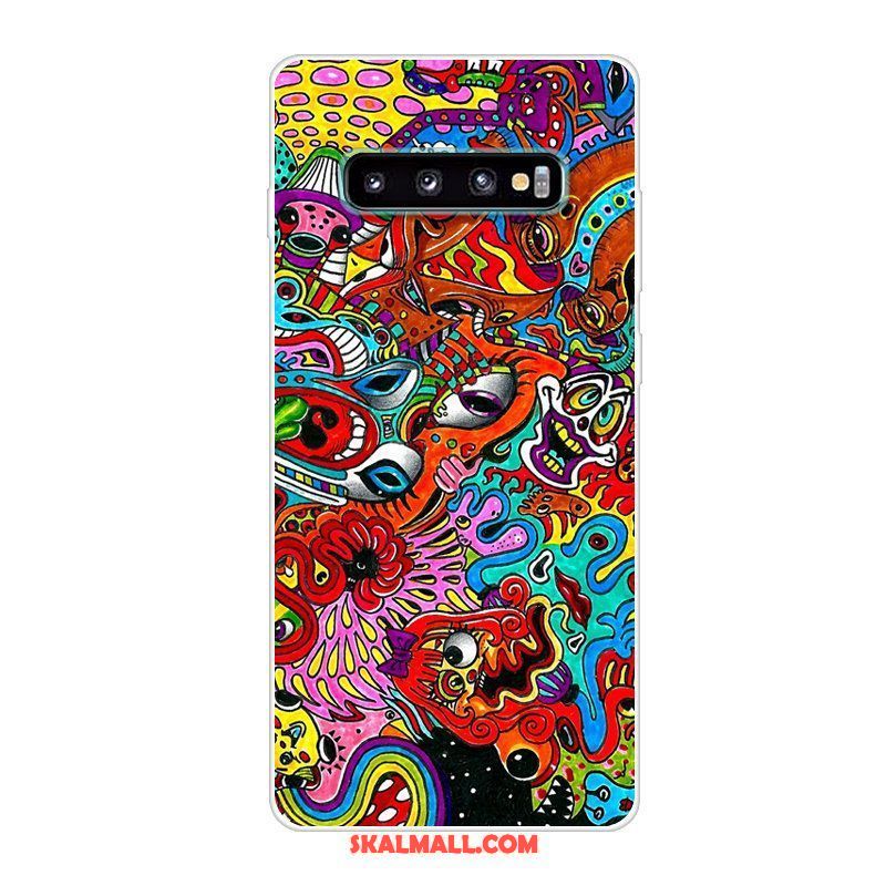 Samsung Galaxy S10 Skal Silikon Mobil Telefon Kreativa Röd Fallskydd Rabatt
