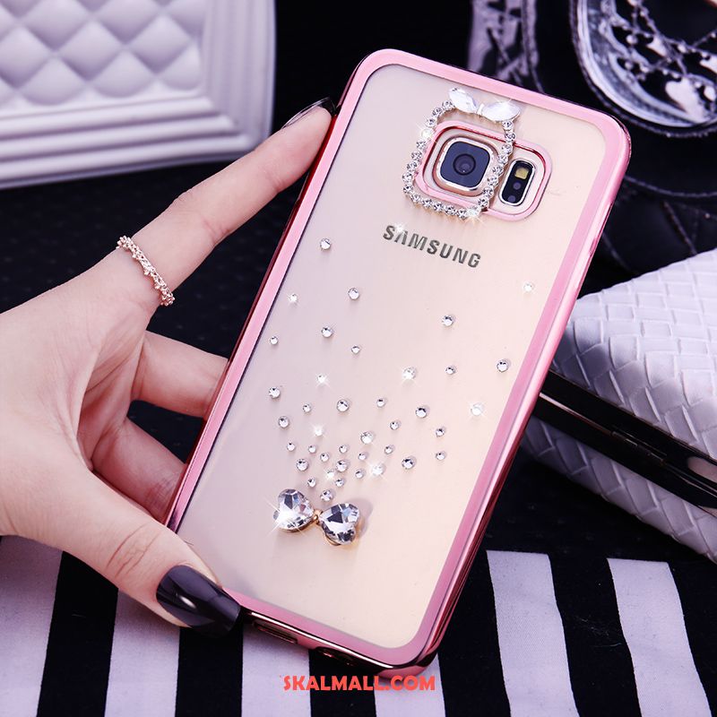 Samsung Galaxy S7 Skal Skydd Stjärna Mobil Telefon Transparent Rosa Fodral Rea