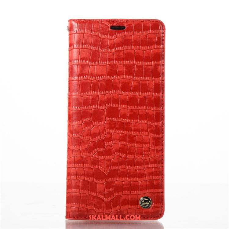 Samsung Galaxy S8+ Skal Röd Mjuk Stjärna Ny Äkta Läder Till Salu