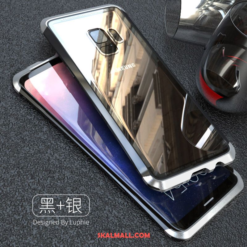 Samsung Galaxy S9 Skal Bakre Omslag Mobil Telefon Fallskydd Härdat Glas Röd Billigt