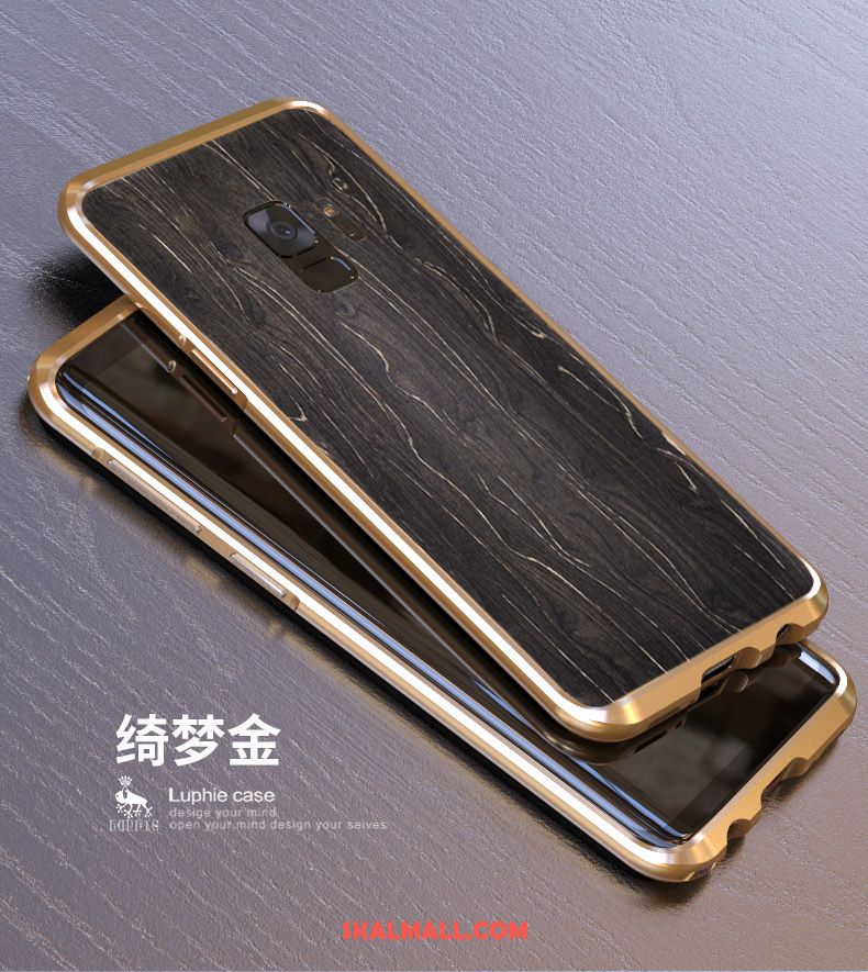 Samsung Galaxy S9 Skal Frame Skydd Mobil Telefon Metall Nubuck Fodral Billigt