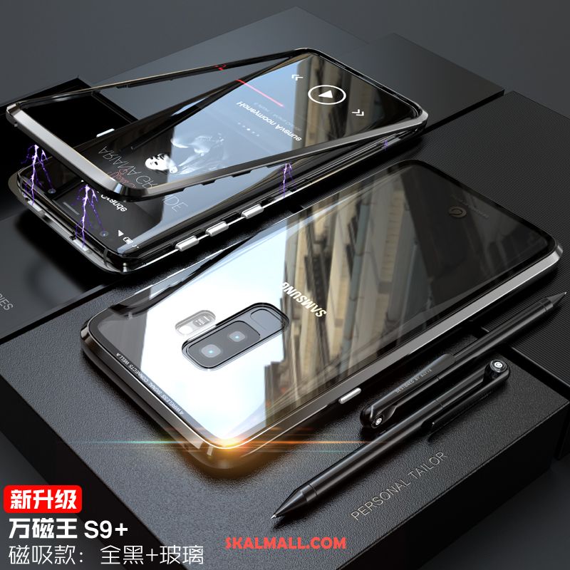 Samsung Galaxy S9+ Skal Metall Trend Varumärke Net Red Fallskydd Glas Köpa