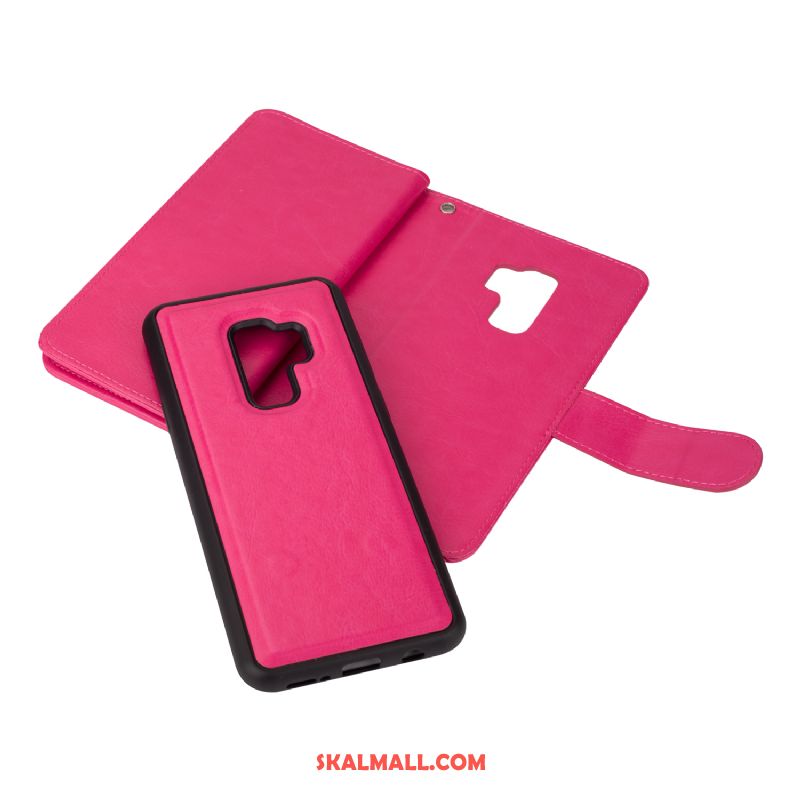 Samsung Galaxy S9+ Skal Täcka Rosa Guld Uniform Plånbok Läderfodral Fodral På Nätet