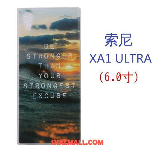 Sony Xperia Xa1 Ultra Skal Kreativa Tecknat Silikon Mjuk Purpur Rea