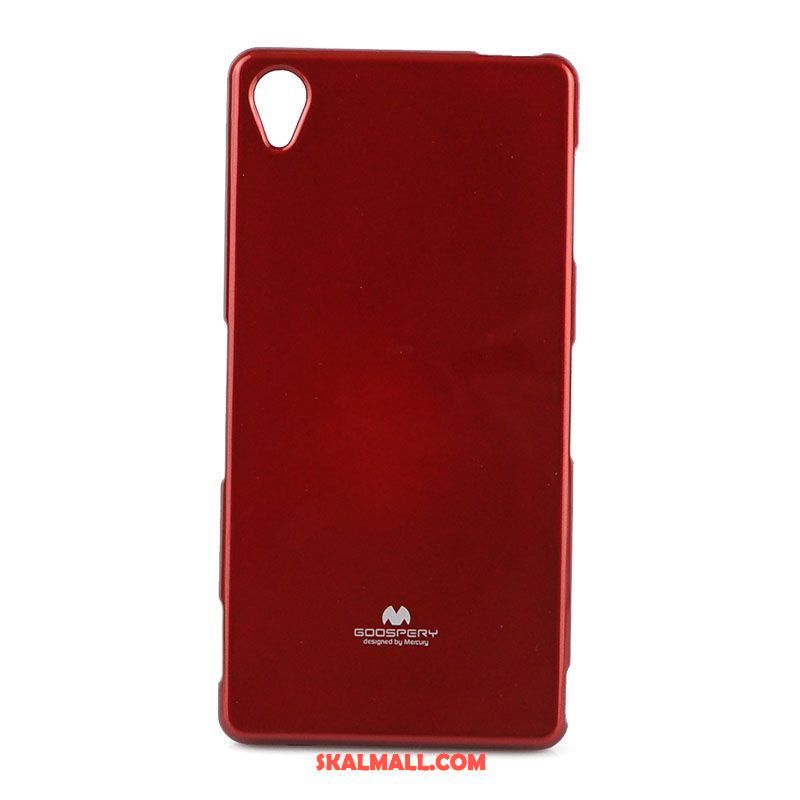 Sony Xperia Z3+ Skal Röd Skydd Silikon Mobil Telefon Billig