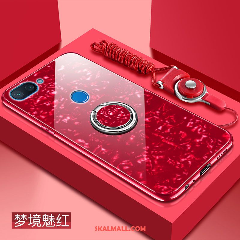 Xiaomi Mi 8 Lite Skal Fallskydd Rosa Silikon Mönster Net Red Till Salu
