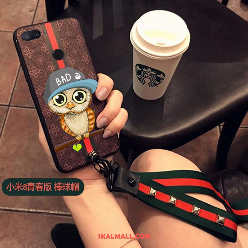 Xiaomi Mi 8 Lite Skal Fallskydd Tecknat Hängsmycken Mobil Telefon Trend Varumärke Fodral Köpa