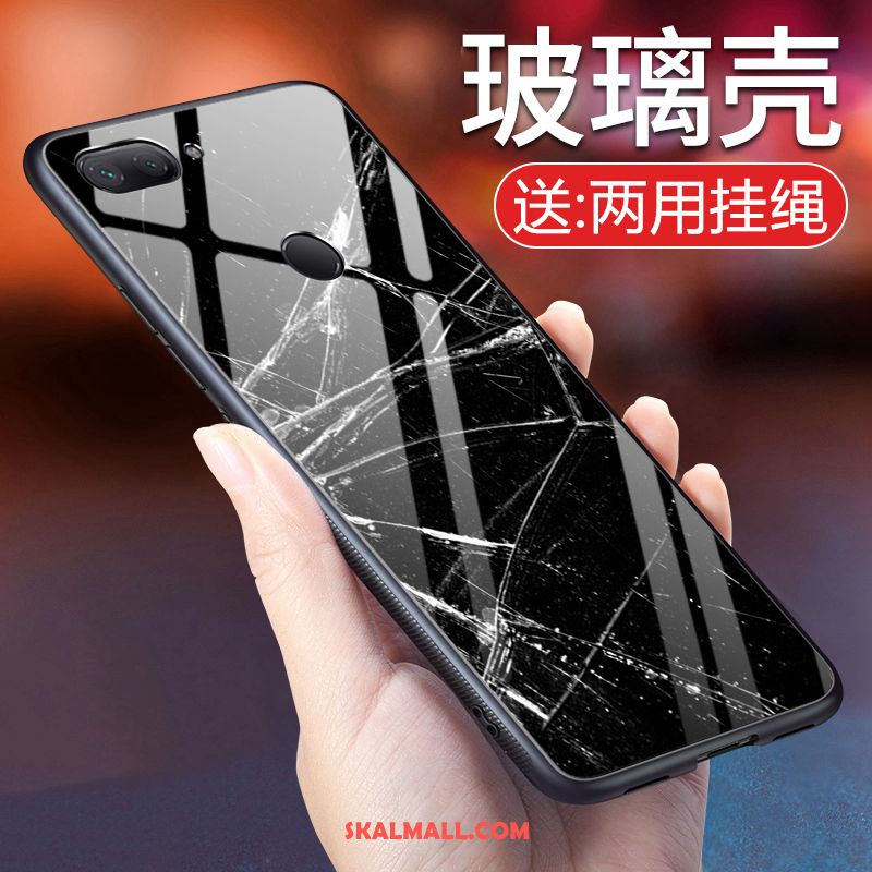 Xiaomi Mi 8 Lite Skal Liten Glas Ungdom Fallskydd Blå Fodral På Nätet