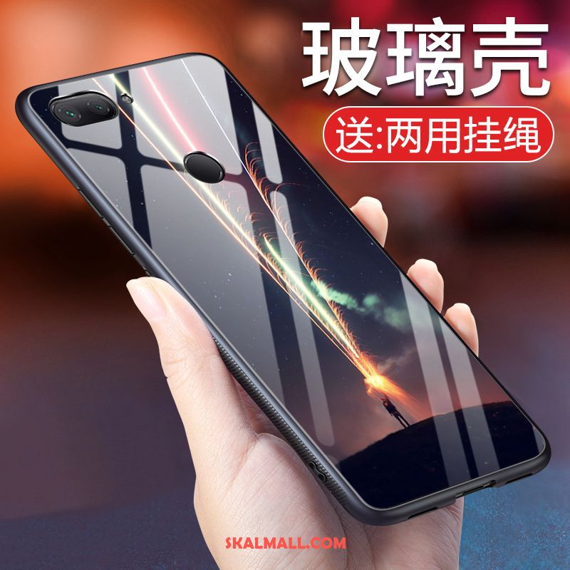 Xiaomi Mi 8 Lite Skal Liten Glas Ungdom Fallskydd Blå Fodral På Nätet