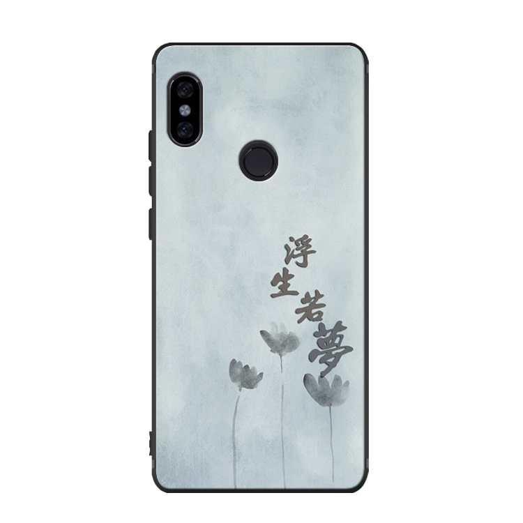 Xiaomi Mi 8 Se Skal Kyla Fallskydd Mobil Telefon Svart Blommor Billigt