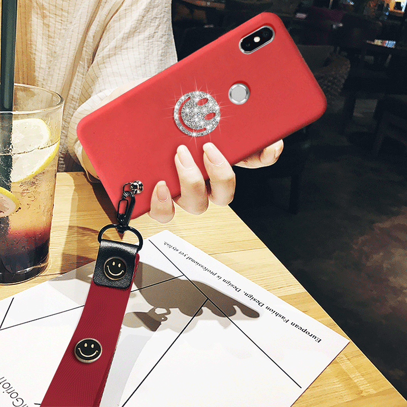 Xiaomi Mi 8 Se Skal Smiley Nubuck Rosa Liten Trend Varumärke Billigt