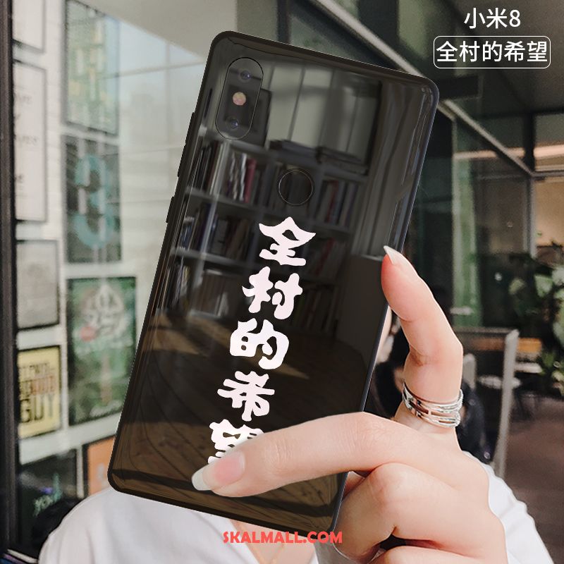 Xiaomi Mi 8 Skal Fallskydd Silikon Net Red Mobil Telefon Härdat Glas Köpa