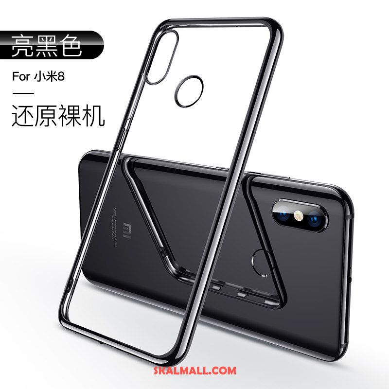 Xiaomi Mi 8 Skal Mobil Telefon Svart Mjuk Glas Liten På Nätet