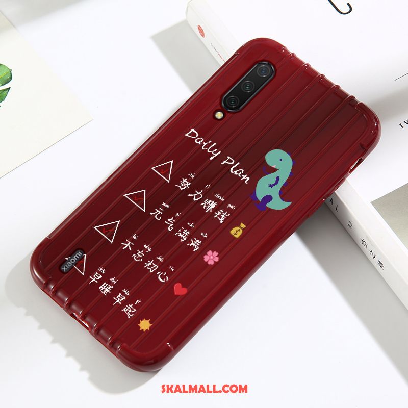 Xiaomi Mi 9 Lite Skal Fallskydd Solid Färg Mode Kreativa Röd Rea