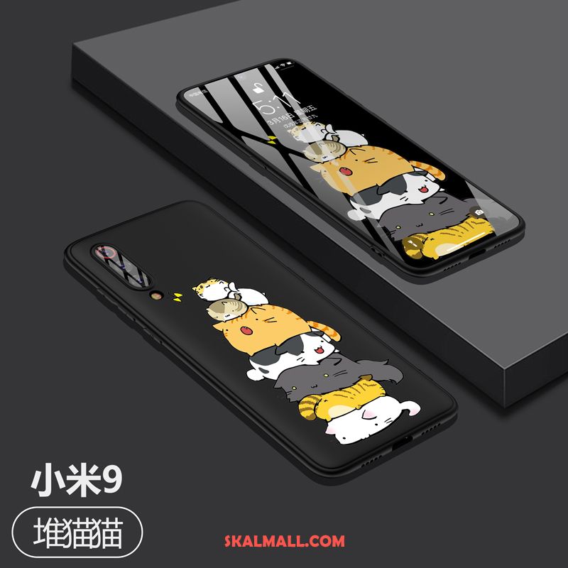 Xiaomi Mi 9 Skal Silikon Liten Trend Varumärke Svart Skydd Fodral Billigt