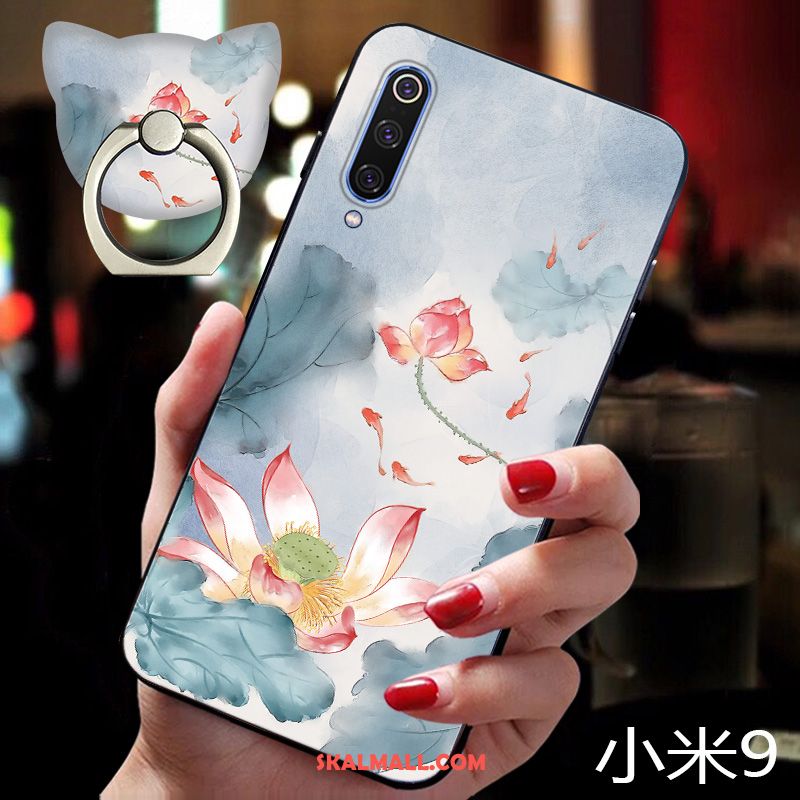 Xiaomi Mi 9 Skal Silikon Personlighet Blå Fallskydd Nubuck Butik