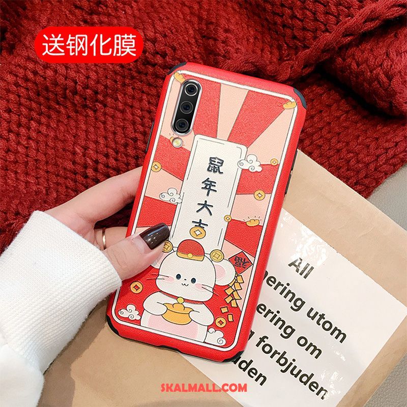 Xiaomi Mi A3 Skal Skydd Silke Liten Röd Mönster Billigt
