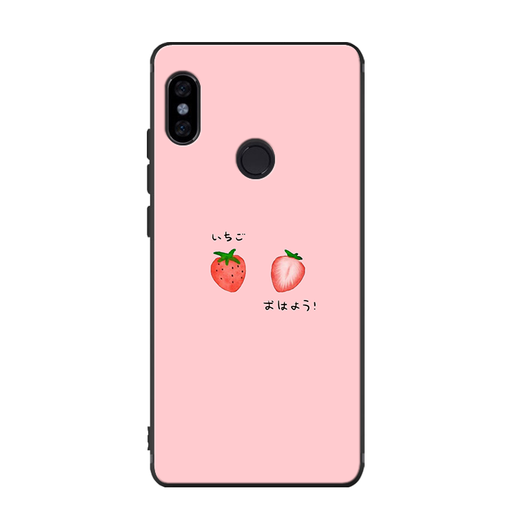 Xiaomi Mi Max 3 Skal Mobil Telefon Rosa Silikon Jordgubbar Hjärta Fodral På Nätet