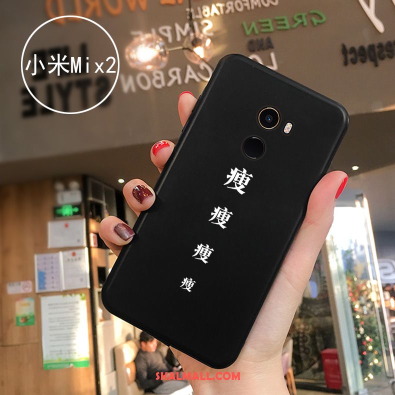 Xiaomi Mi Mix 2 Skal Silikon Mobil Telefon Enkel Vit Svart Fodral Rea