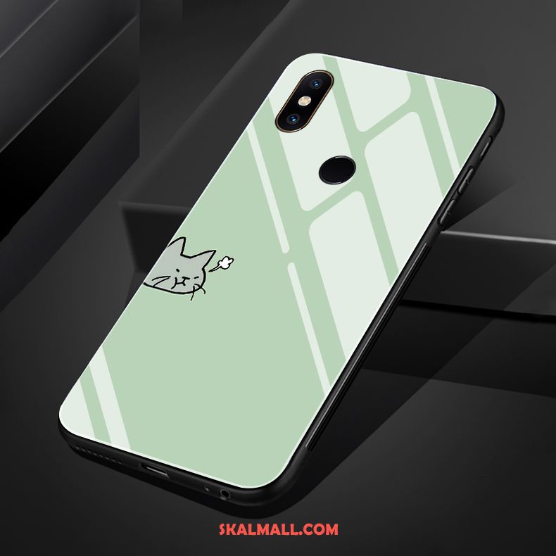 Xiaomi Mi Mix 3 Skal Glas Grön Enkel Söt Mobil Telefon Rea