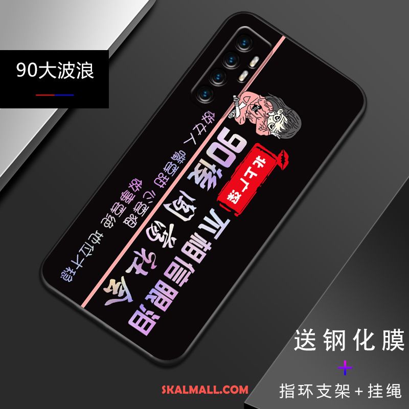 Xiaomi Mi Note 10 Lite Skal Svart Mobil Telefon Liten Mjuk Trend Varumärke På Nätet