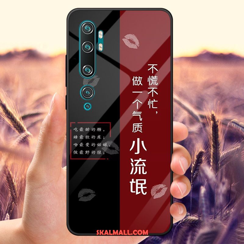 Xiaomi Mi Note 10 Skal Net Red Grön Spegel Liten Härdat Glas Fodral Rea