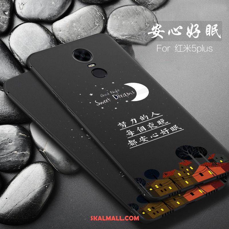 Xiaomi Redmi 5 Plus Skal Mjuk Röd Svart Liten Silikon Till Salu