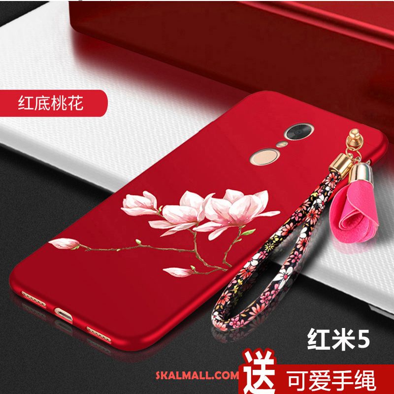 Xiaomi Redmi 5 Skal Härdning Röd Nubuck Trend Mjuk Fodral Till Salu