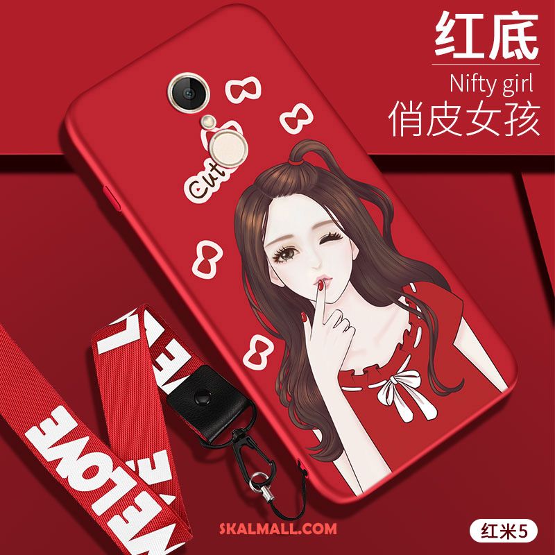 Xiaomi Redmi 5 Skal Kreativa Röd Liten Svart Mjuk Till Salu
