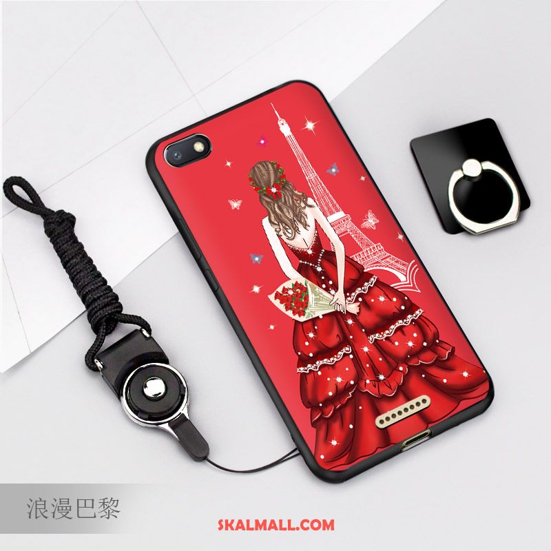 Xiaomi Redmi 6a Skal Nubuck Liten Mobil Telefon Röd Fallskydd Fodral Billigt