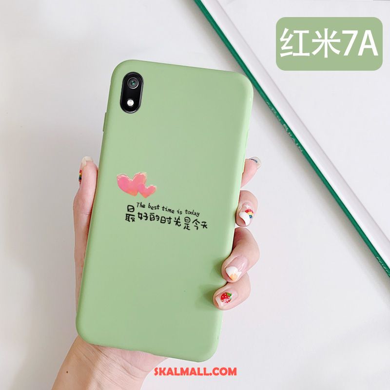 Xiaomi Redmi 7a Skal Mobil Telefon Fallskydd Röd Grön Enkel Billigt