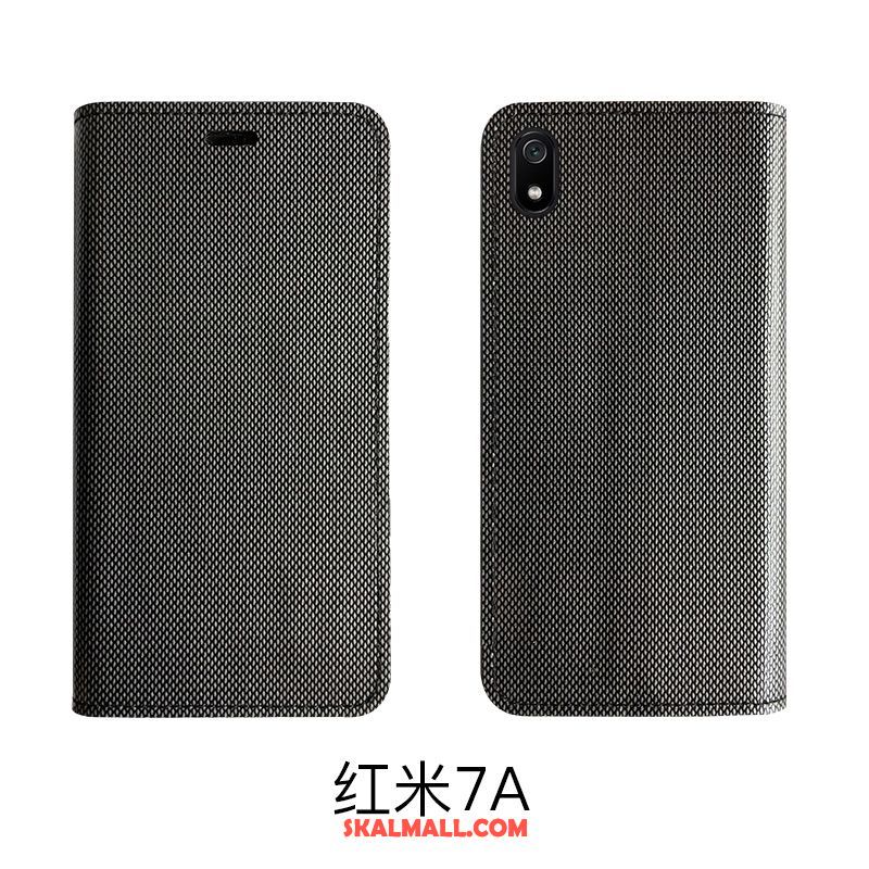 Xiaomi Redmi 7a Skal Äkta Läder Lyxiga Mobil Telefon All Inclusive Svart Billigt