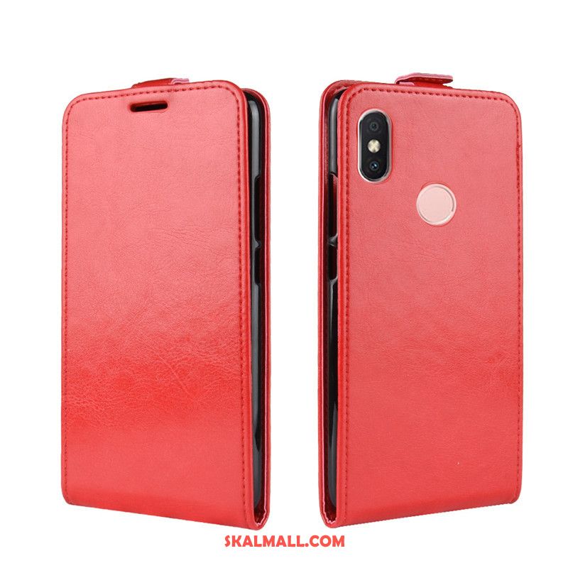 Xiaomi Redmi S2 Skal Fallskydd Mobil Telefon Plånbok Läderfodral Röd Billigt