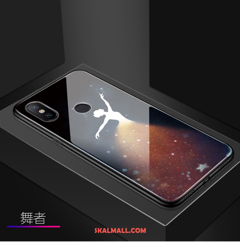 Xiaomi Redmi S2 Skal Nubuck Glas Silikon Röd Mjuk Billigt