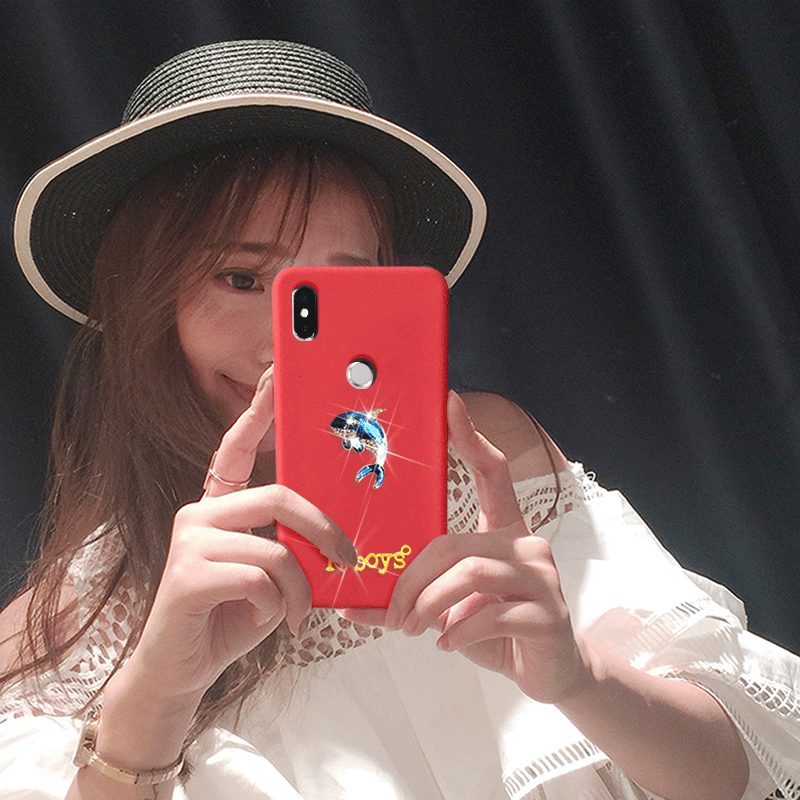 Xiaomi Redmi S2 Skal Rosa Hög Tecknat Mobil Telefon Röd Billiga