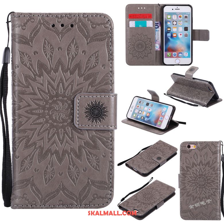 iPhone 6 / 6s Plus Skal Skydd Fallskydd Läderfodral Business Purpur Till Salu