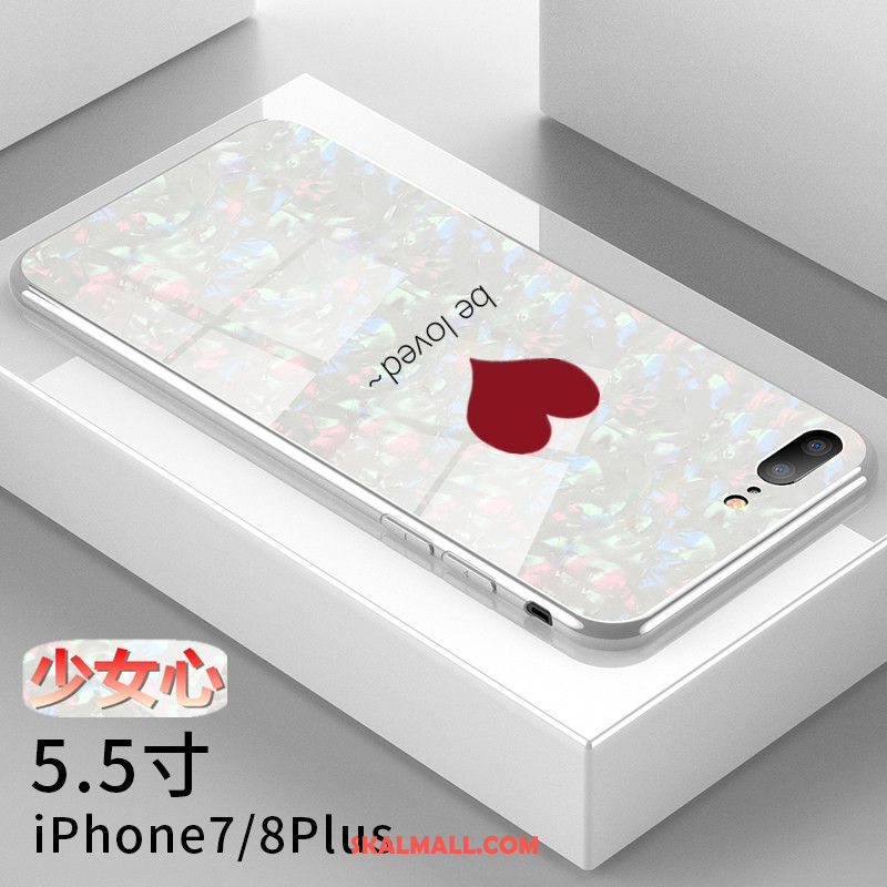 iPhone 7 Plus Skal Älskar Kreativa Fallskydd Vit Trend Varumärke Billiga