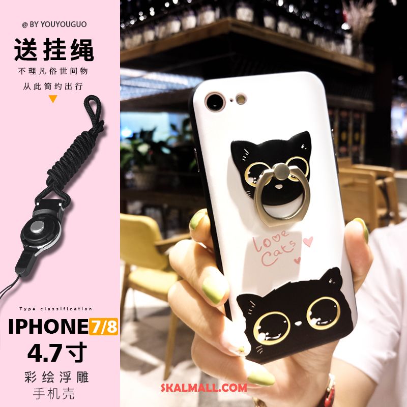 iPhone 7 Skal Katt Support Hängsmycken Rosa Silikon Rea